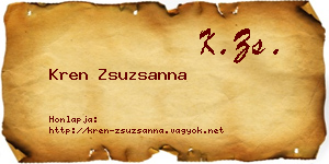 Kren Zsuzsanna névjegykártya
