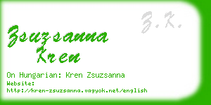 zsuzsanna kren business card